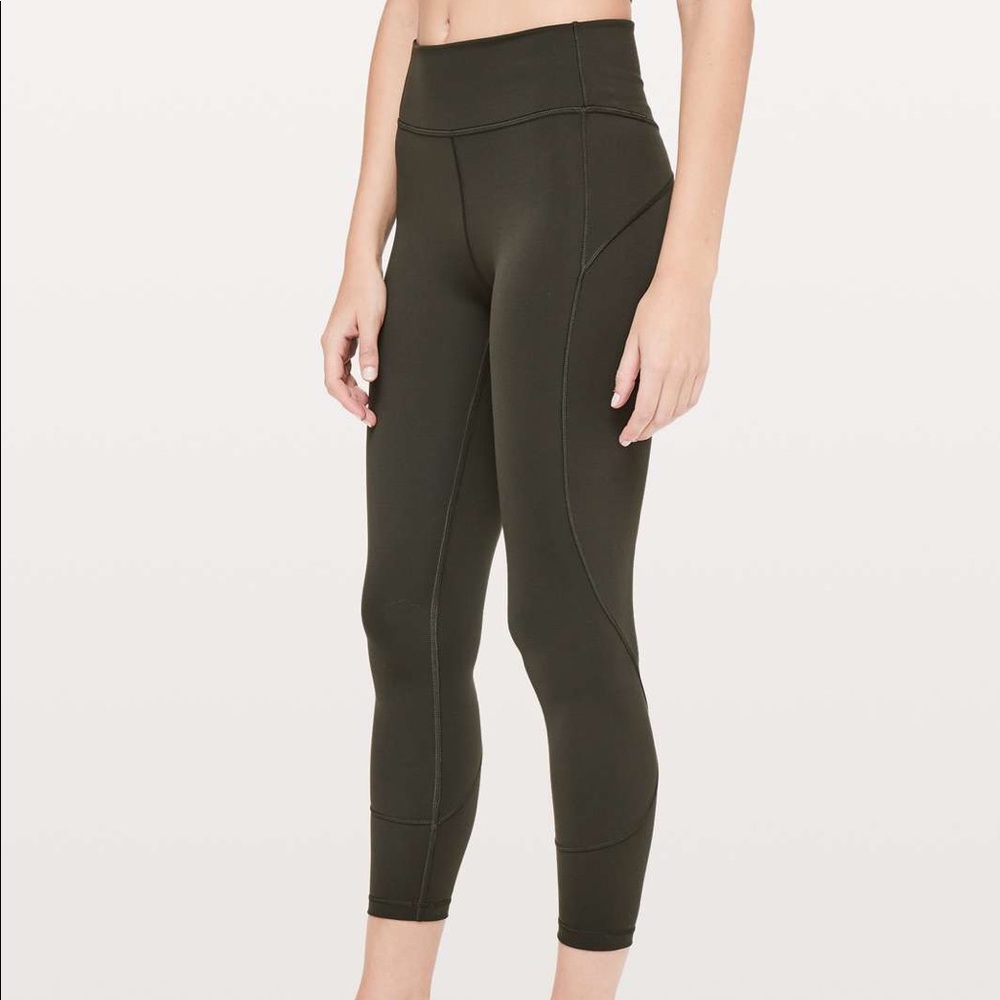 Lululemon Olive green in movement leggings